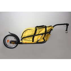 Black Žeryk 16" with yellow bag and seatpost hitch